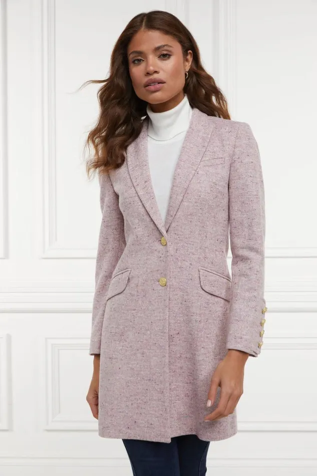 Women In Stock Tailoring Holland Cooper Kempton Coat Anniversary Pink