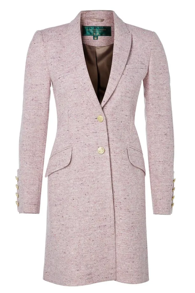 Women In Stock Tailoring Holland Cooper Kempton Coat Anniversary Pink