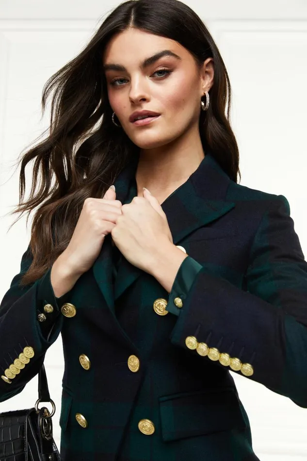 Women In Stock Tailoring Holland Cooper Knightsbridge Blazer Blackwatch