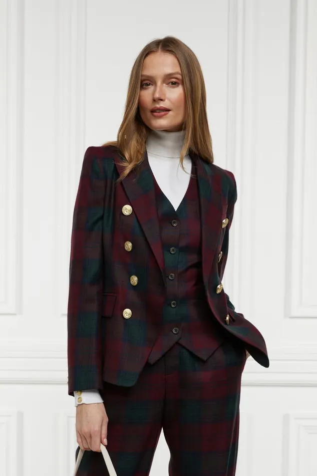 Women In Stock Tailoring Holland Cooper Knightsbridge Blazer Mulberry Tartan