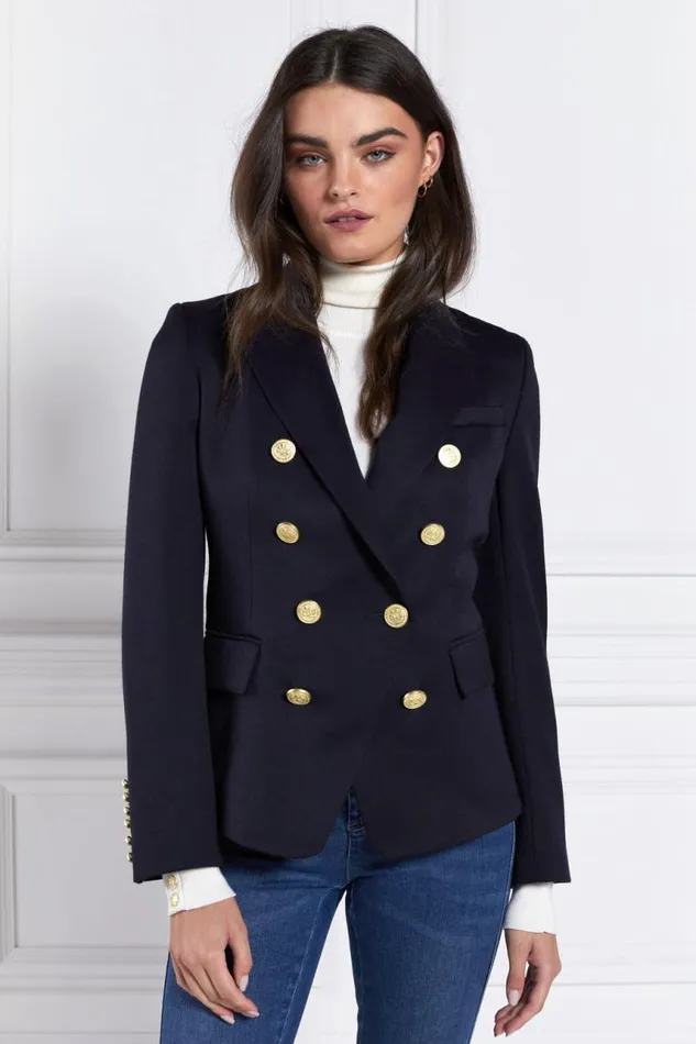 Women In Stock Tailoring Holland Cooper Knightsbridge Blazer Navy Barathea