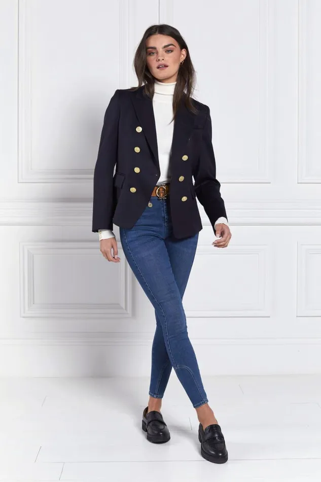 Women In Stock Tailoring Holland Cooper Knightsbridge Blazer Navy Barathea