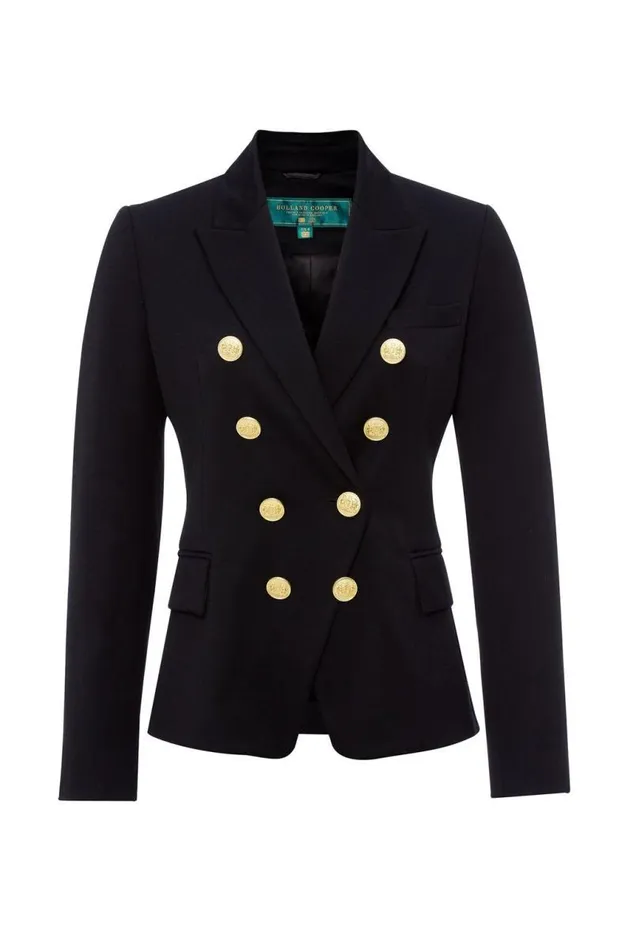 Women In Stock Tailoring Holland Cooper Knightsbridge Blazer Navy Barathea