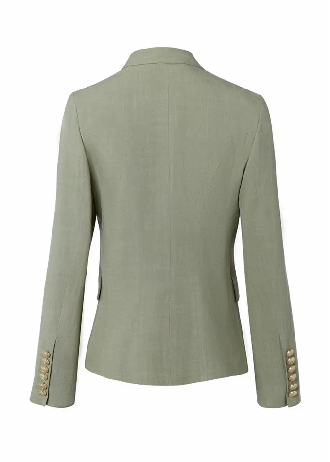 Women In Stock Tailoring Holland Cooper Knightsbridge Blazer Sage Linen