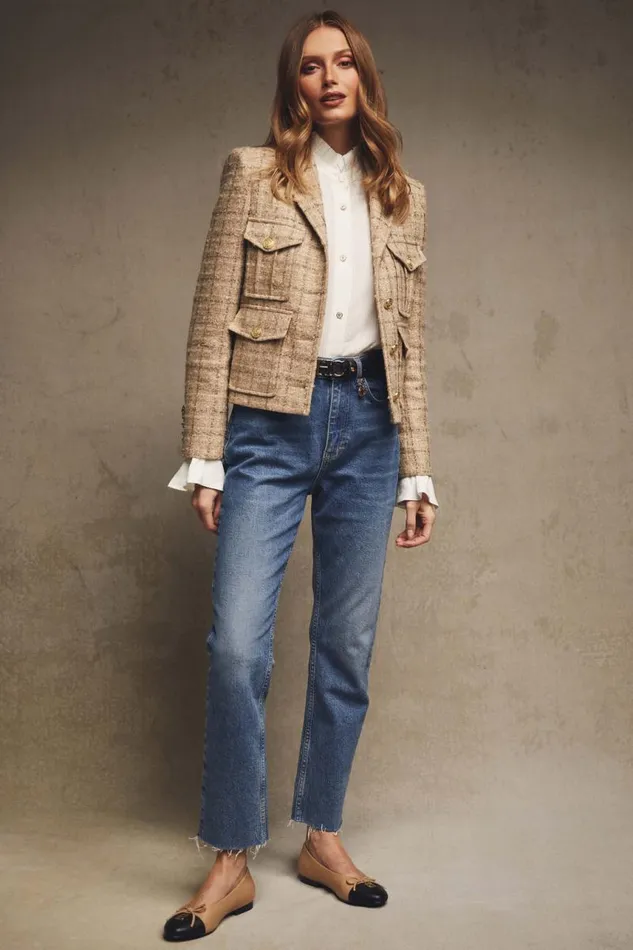 Women In Stock Tailoring Holland Cooper Richmond Jacket Camel Sparkle Tweed Women In Stock Tailoring Holland Cooper Richmond Jacket Camel Sparkle Tweed