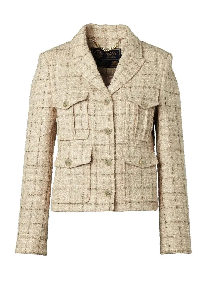 Women In Stock Tailoring Holland Cooper Richmond Jacket Camel Sparkle Tweed Women In Stock Tailoring Holland Cooper Richmond Jacket Camel Sparkle Tweed