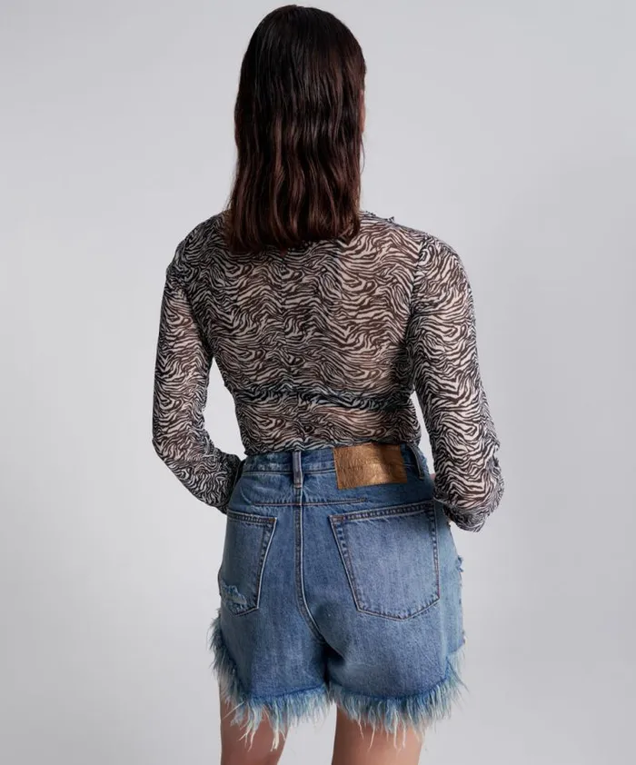Women INTERFERENCE RUFFLE PARTY LONGSLEEVE TOP One Teaspoon Tops Women INTERFERENCE RUFFLE PARTY LONGSLEEVE TOP One Teaspoon Tops