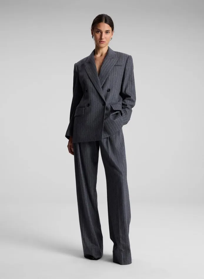 Women Jackets and Coats ALC Calla Wool Cashmere Oversized Jacket Grey Melange
