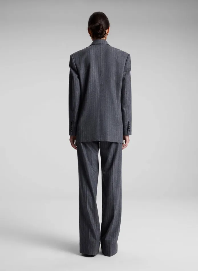 Women Jackets and Coats ALC Calla Wool Cashmere Oversized Jacket Grey Melange