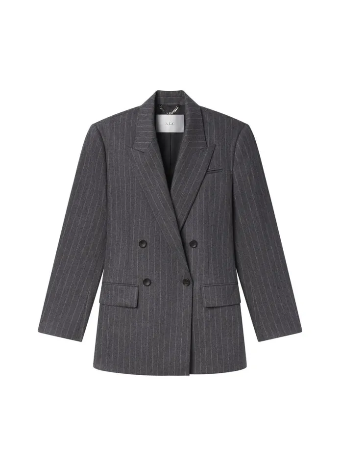 Women Jackets and Coats ALC Calla Wool Cashmere Oversized Jacket Grey Melange