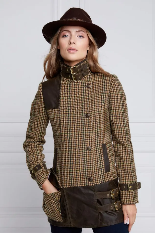 Women Jackets Holland Cooper Balmoral Field Jacket Hailes Green Tweed