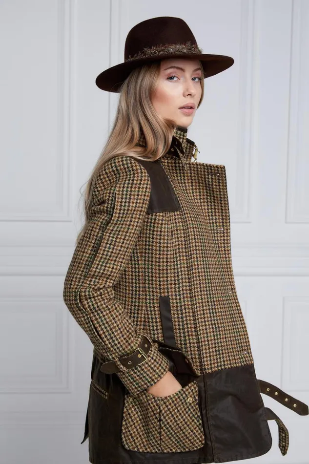 Women Jackets Holland Cooper Balmoral Field Jacket Hailes Green Tweed