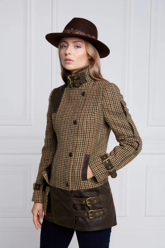 Women Jackets Holland Cooper Balmoral Field Jacket Hailes Green Tweed
