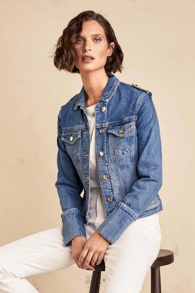 Women Jackets Holland Cooper Iconic Denim Jacket Classic Indigo