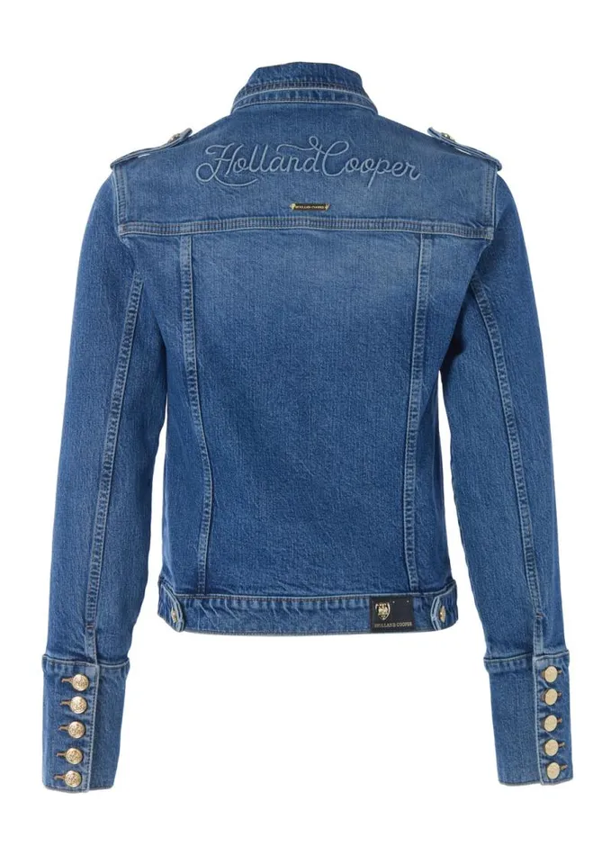 Women Jackets Holland Cooper Iconic Denim Jacket Classic Indigo Women Jackets Holland Cooper Iconic Denim Jacket Classic Indigo