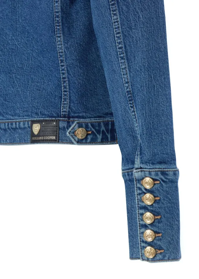 Women Jackets Holland Cooper Iconic Denim Jacket Classic Indigo Women Jackets Holland Cooper Iconic Denim Jacket Classic Indigo