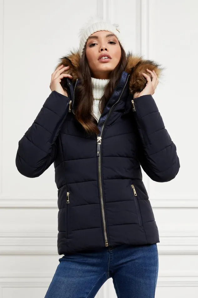 Women Jackets Holland Cooper Whistler Puffer Jacket Ink Navy