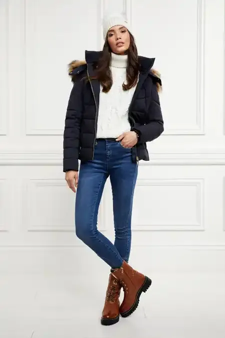 Women Jackets Holland Cooper Whistler Puffer Jacket Ink Navy