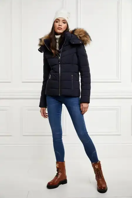 Women Jackets Holland Cooper Whistler Puffer Jacket Ink Navy