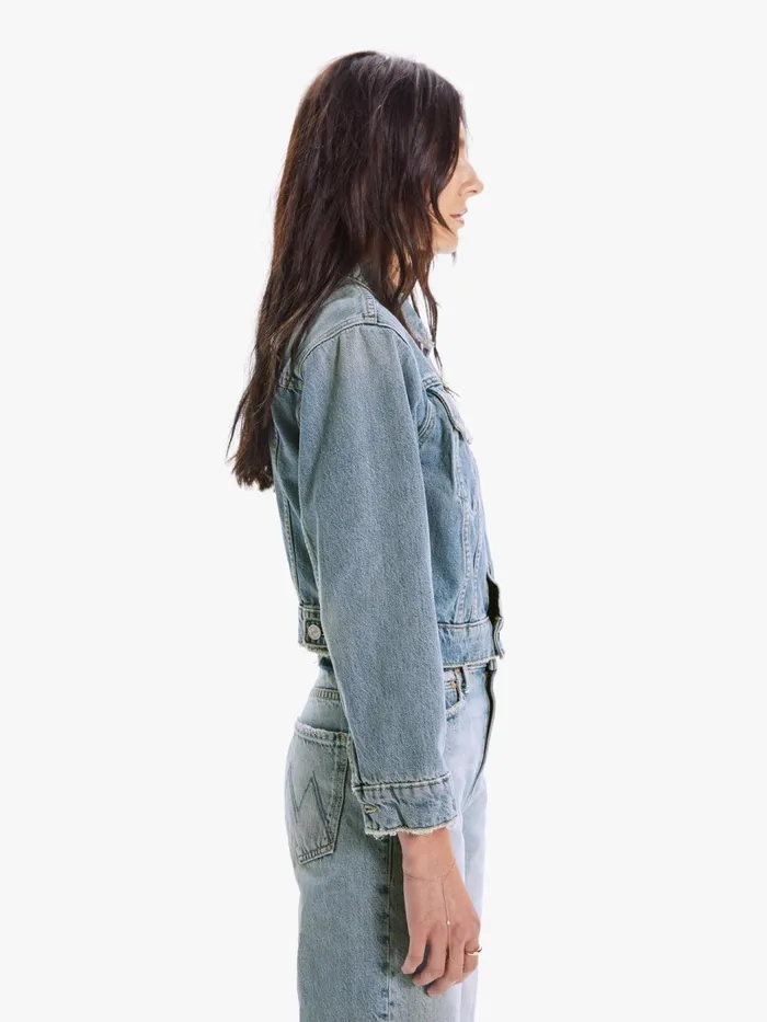 Women Jackets Mother Denim The Big Shorty Light Blue