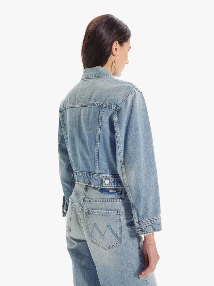Women Jackets Mother Denim The Big Shorty Light Blue