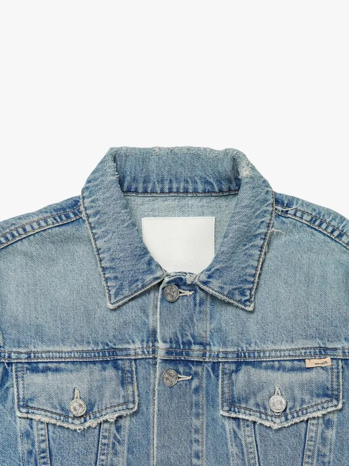 Women Jackets Mother Denim The Big Shorty Light Blue