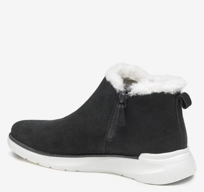 Women Johnston and Murphy Boots and Booties Emery Shearling Bootie Black Waterproof Suede Women Johnston and Murphy Boots and Booties Emery Shearling Bootie Black Waterproof Suede