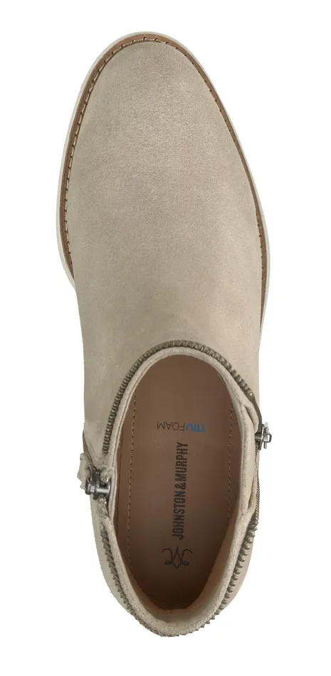 Women Johnston and Murphy Boots and Booties Mitzi Zipper Bootie Taupe Suede Women Johnston and Murphy Boots and Booties Mitzi Zipper Bootie Taupe Suede