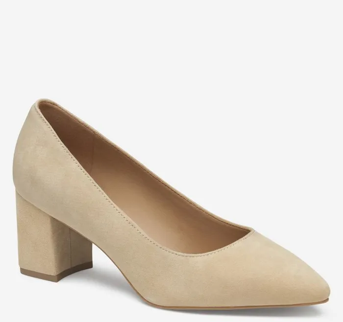 Women Johnston and Murphy Heels and Platform Wedges Vicki Pump Sand Kid Suede Women Johnston and Murphy Heels and Platform Wedges Vicki Pump Sand Kid Suede