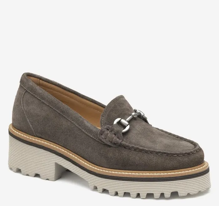 Women Johnston and Murphy Mules and Loafers Emmalynn Bit Loafer Dark Grey Suede Women Johnston and Murphy Mules and Loafers Emmalynn Bit Loafer Dark Grey Suede