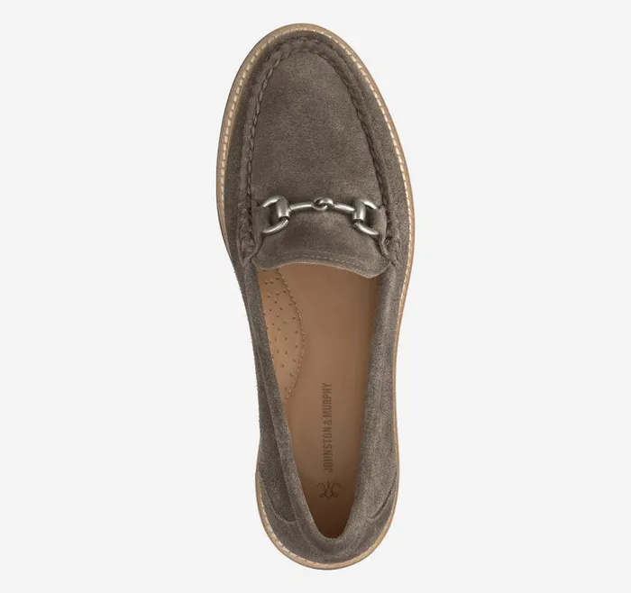 Women Johnston and Murphy Mules and Loafers Emmalynn Bit Loafer Dark Grey Suede Women Johnston and Murphy Mules and Loafers Emmalynn Bit Loafer Dark Grey Suede