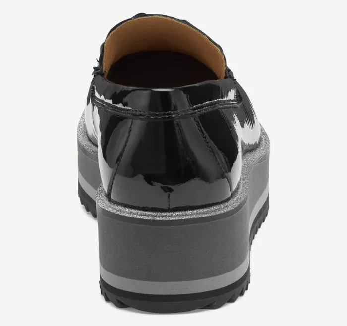 Women Johnston and Murphy Mules and Loafers Gracelyn Chain Loafer Black Patent Leather Women Johnston and Murphy Mules and Loafers Gracelyn Chain Loafer Black Patent Leather