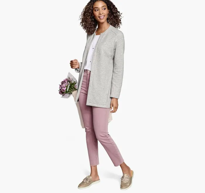 Women Johnston and Murphy Shirts Sweaters and Blazers OpenFront Knit Cardigan Gray Heather Women Johnston and Murphy Shirts Sweaters and Blazers OpenFront Knit Cardigan Gray Heather