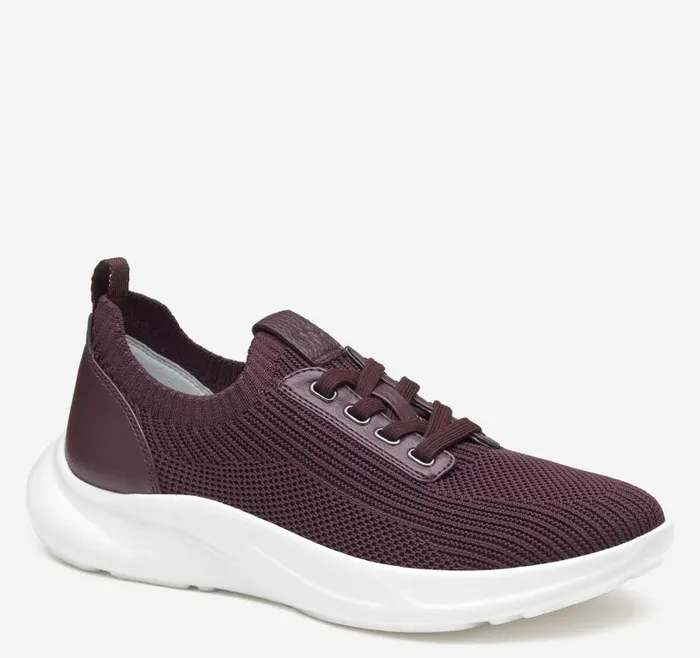 Women Johnston and Murphy Sneakers Escape Knit LaceUp Bordeaux Knit
