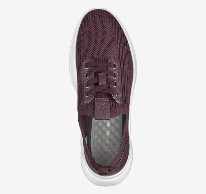 Women Johnston and Murphy Sneakers Escape Knit LaceUp Bordeaux Knit
