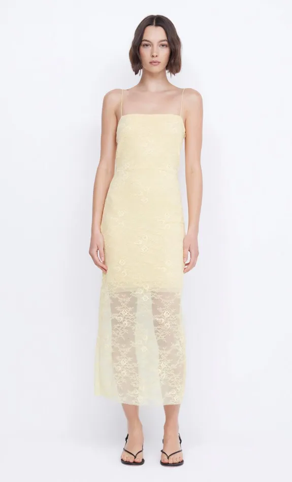Women JULIETTE COLUMN MIDI DRESS 8211 BUTTER YELLOW Bec Bridge Midi Dresses