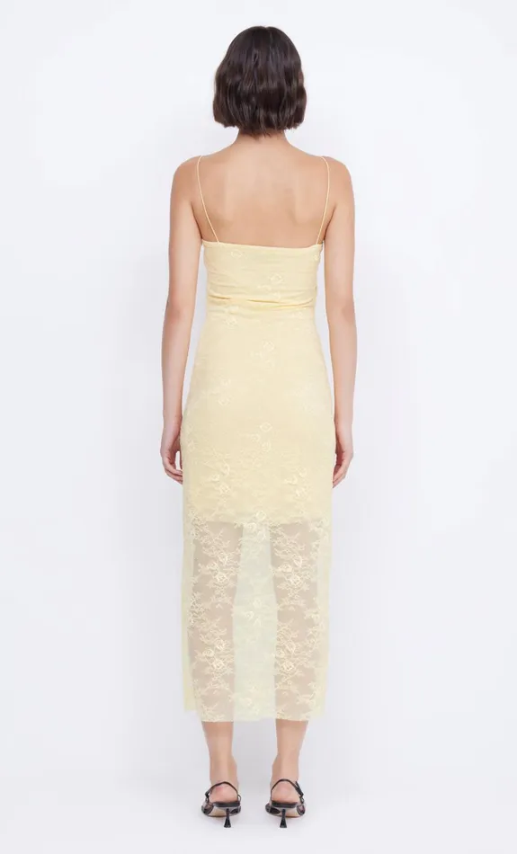 Women JULIETTE COLUMN MIDI DRESS 8211 BUTTER YELLOW Bec Bridge Midi Dresses