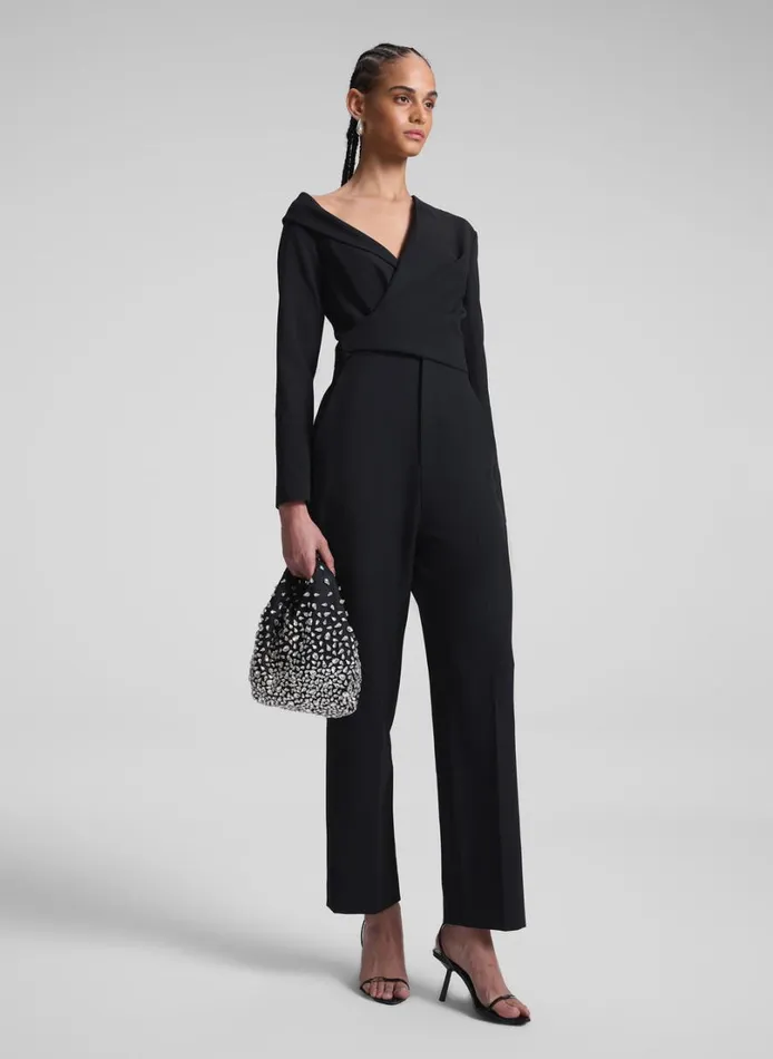 Women Jumpsuits ALC Skyla Asymmetric Jumpsuit Black