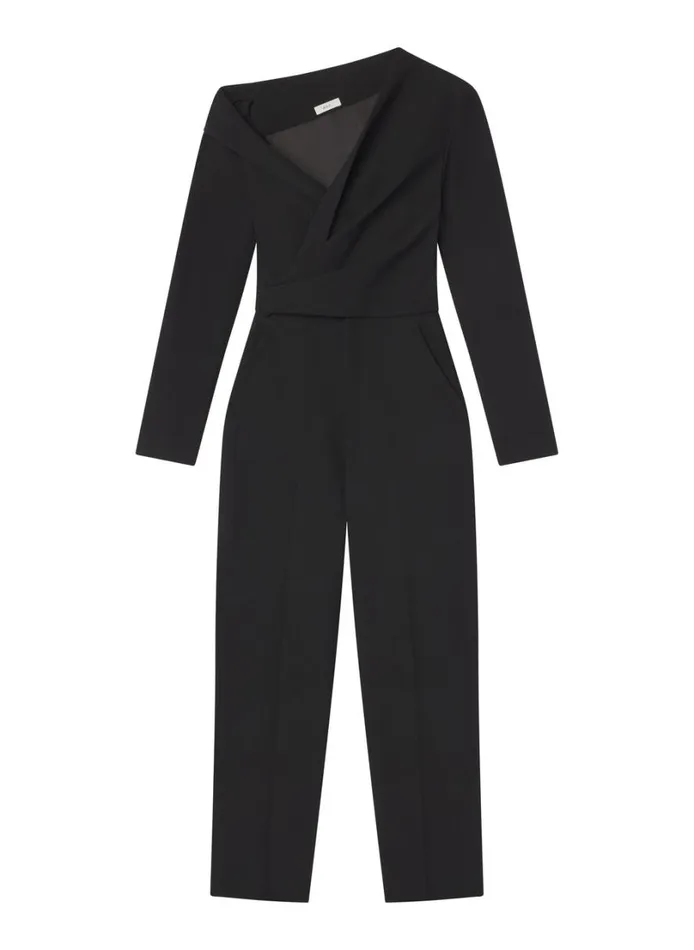 Women Jumpsuits ALC Skyla Asymmetric Jumpsuit Black