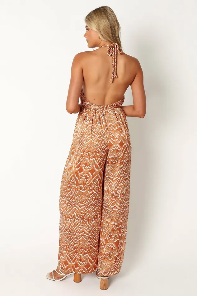 Women Jumpsuits and Rompers Petal and Pup Hilton Jumpsuit Rust
