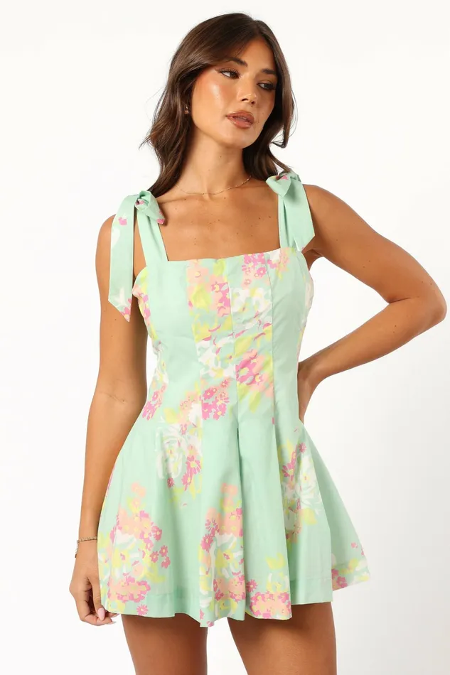 Women Jumpsuits and Rompers Petal and Pup Rosa Romper Mint