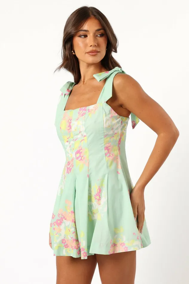 Women Jumpsuits and Rompers Petal and Pup Rosa Romper Mint