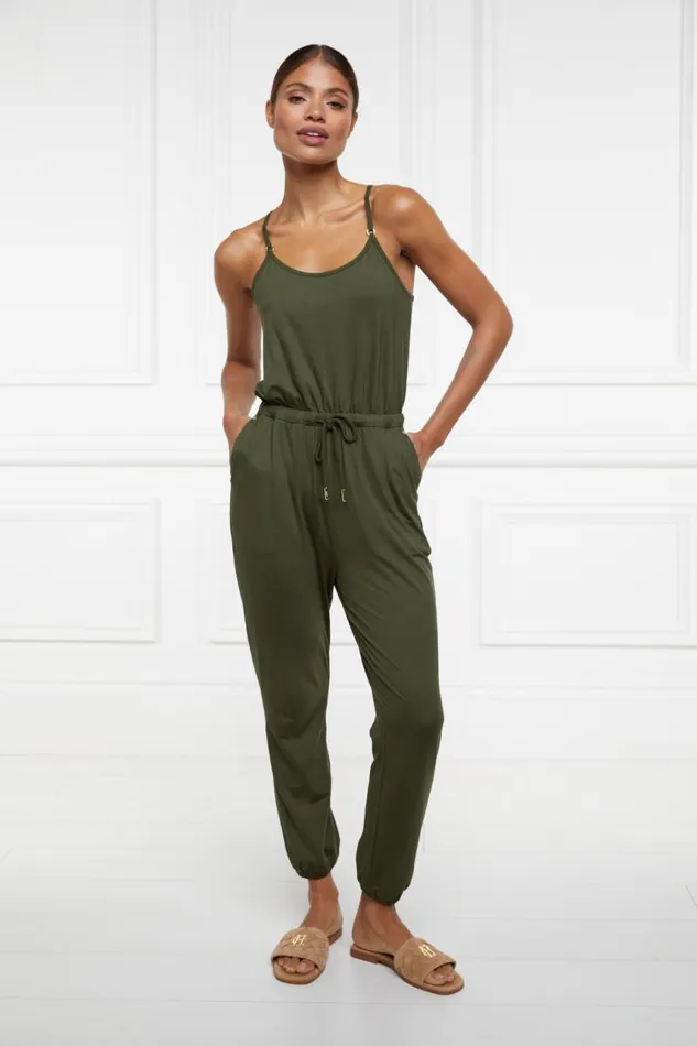 Women Jumpsuits Holland Cooper Iconic Jersey Jumpsuit Khaki