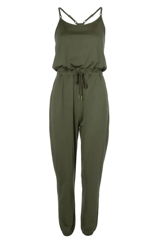 Women Jumpsuits Holland Cooper Iconic Jersey Jumpsuit Khaki Women Jumpsuits Holland Cooper Iconic Jersey Jumpsuit Khaki