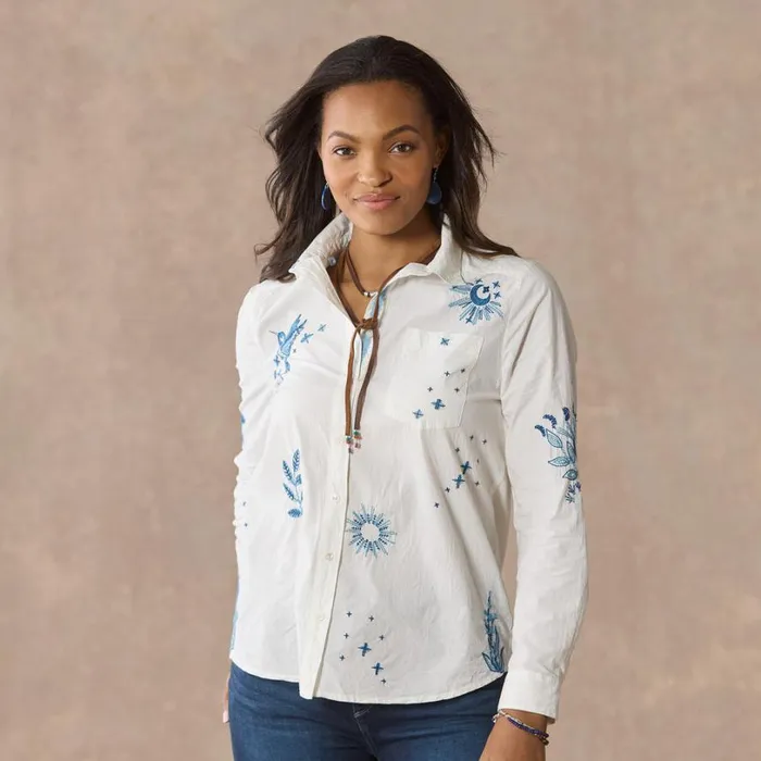 Women Karina Embroidered Shirt Petite White Sundance Catalog Petite Styles Women Karina Embroidered Shirt Petite White Sundance Catalog Petite Styles