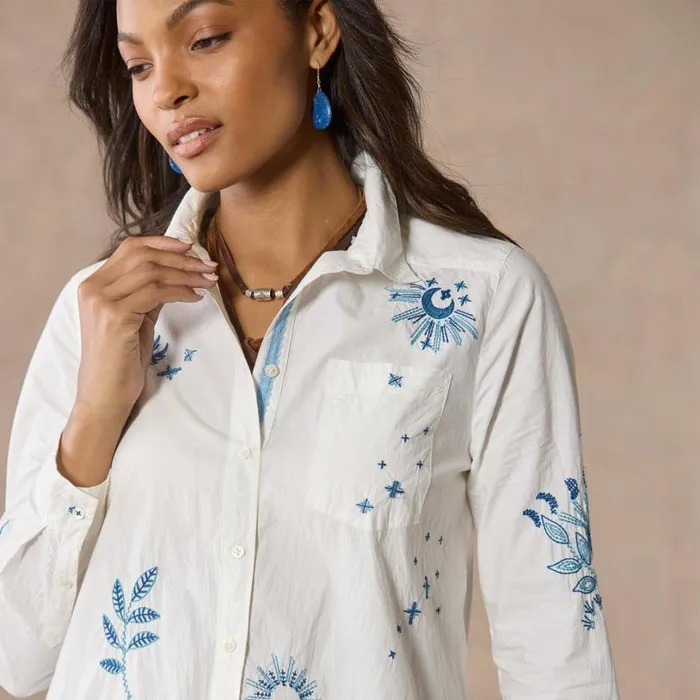 Women Karina Embroidered Shirt Petite White Sundance Catalog Petite Styles Women Karina Embroidered Shirt Petite White Sundance Catalog Petite Styles