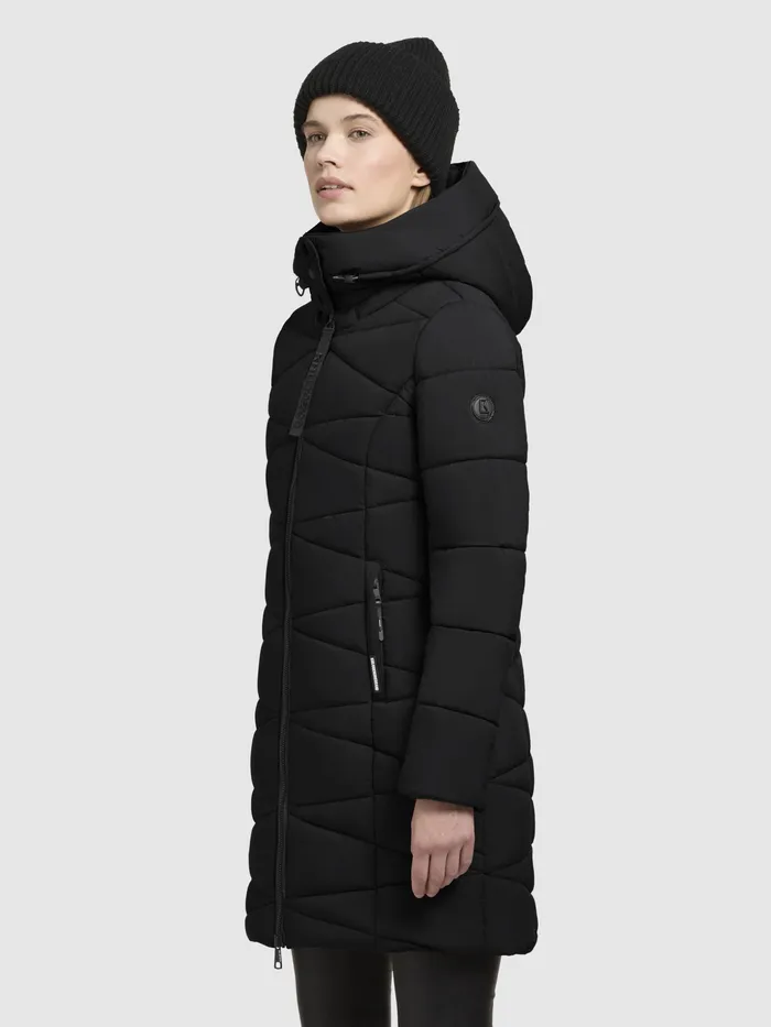 Women KHUJO Mantel FITT3 Schwarz Schwarz Quilted Coats