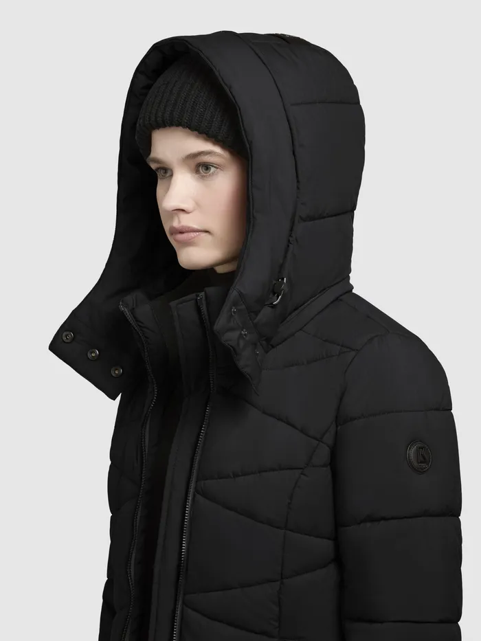 Women KHUJO Mantel FITT3 Schwarz Schwarz Quilted Coats