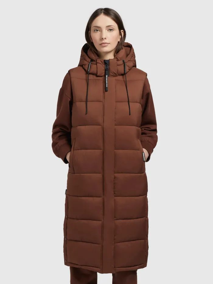 Women KHUJO Weste TOURIN2 MATT Braun Quilted Vests