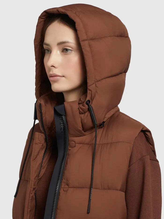 Women KHUJO Weste TOURIN2 MATT Braun Quilted Vests